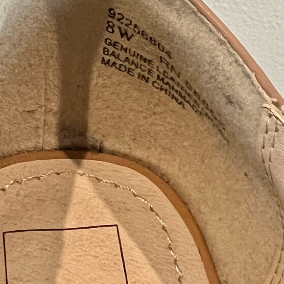 14th & Union women's tan leather oxfords lace up cork detailing size 8W - Picture 6 of 6